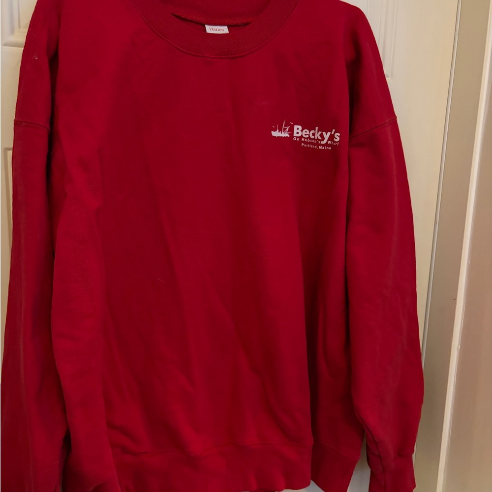 Beckys Diner Sweatshirt - Red Men’s